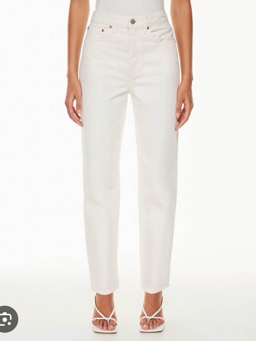 Aritzia Denim Forum '90s Boyfriend Hi-Rise Loose Jeans in White